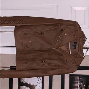Brown non leather jacket